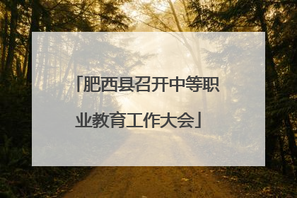 肥西县召开中等职业教育工作大会